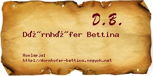 Dörnhöfer Bettina névjegykártya