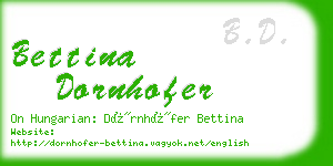 bettina dornhofer business card